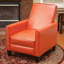 Fauteuil inclinable à dossier inclinable orange