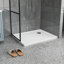 900 x 700 mm Plastic Shower Tray - White-90298664-90296313