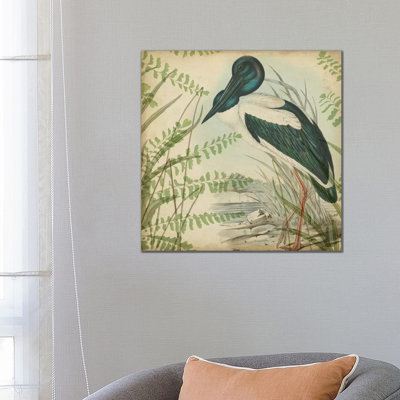 Heron & Ferns I by Vision Studio - Wrapped Canvas Painting