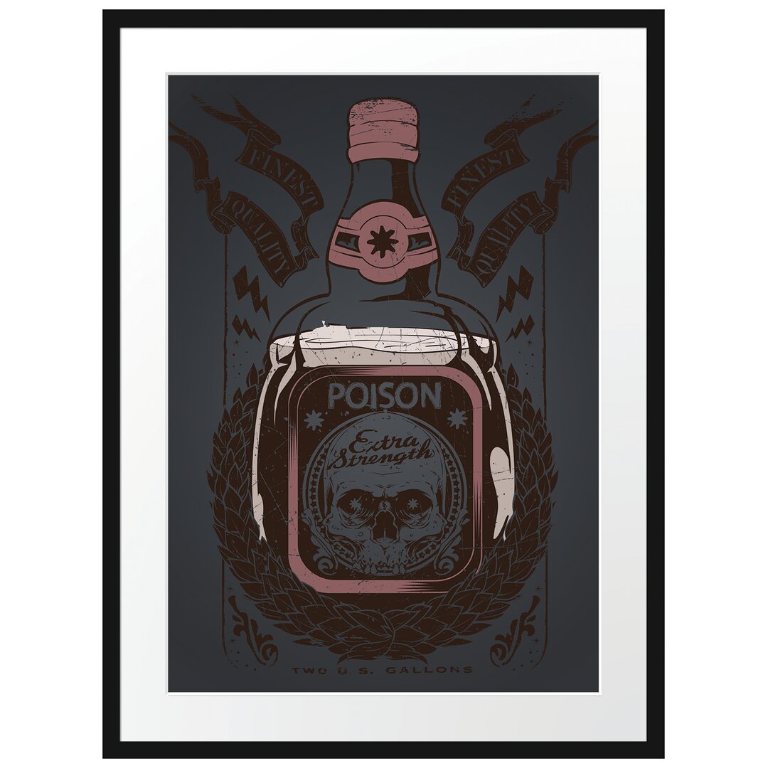 Gerahmtes Poster Poison Black