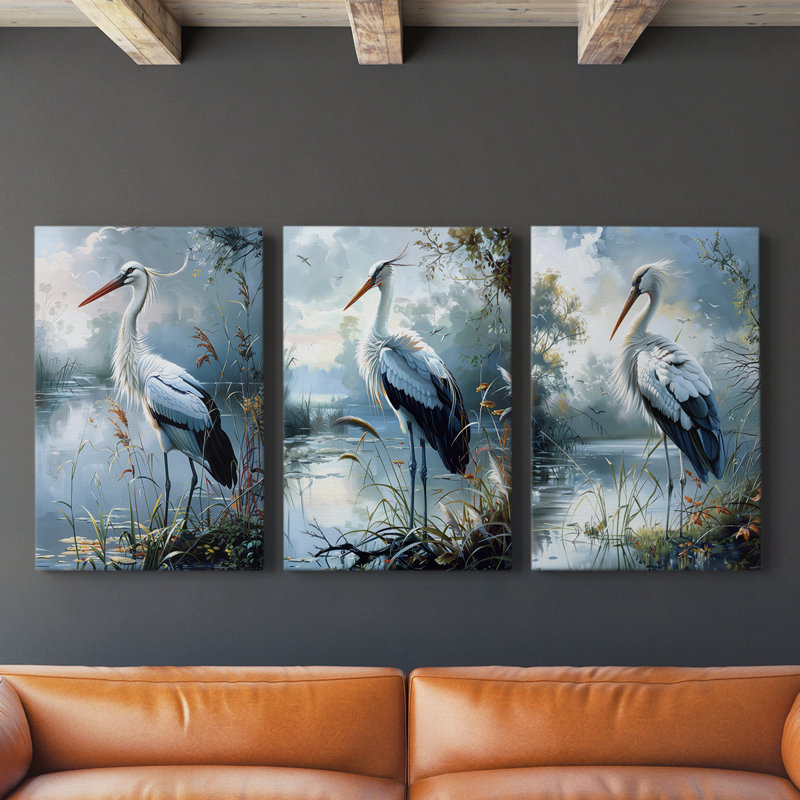Aviaire, étude de la série XXXII, ensemble de toiles tendues avec châssis Premium, prêt à être accroché