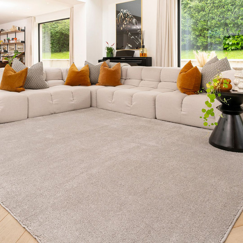 Solid Colour Machine Tufted Shag Area Rug, 80cm x 150cm