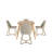 Colson Mid-Century Modern Tapered Dining Set-528190556-528190547-528191401