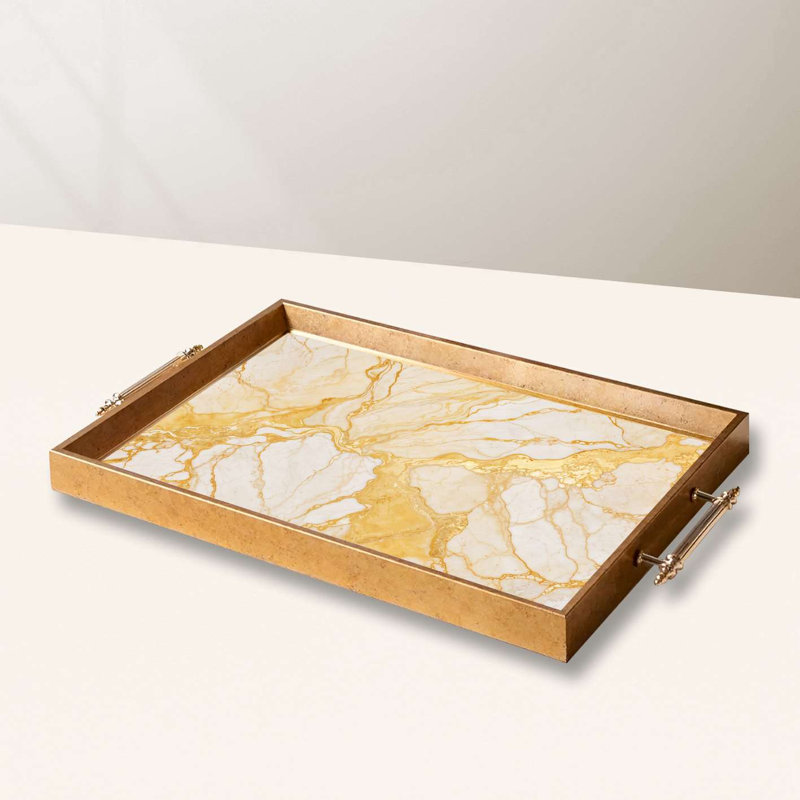 Élégant plateau de service en verre 19,7 x 11,4 x 1,4 pouces | 100% verre de haute qualité | Parfait pour recevoir et servir | Conception élégante et fonctionnelle pour la maison et les fêtes | Durable et facile à nettoyer