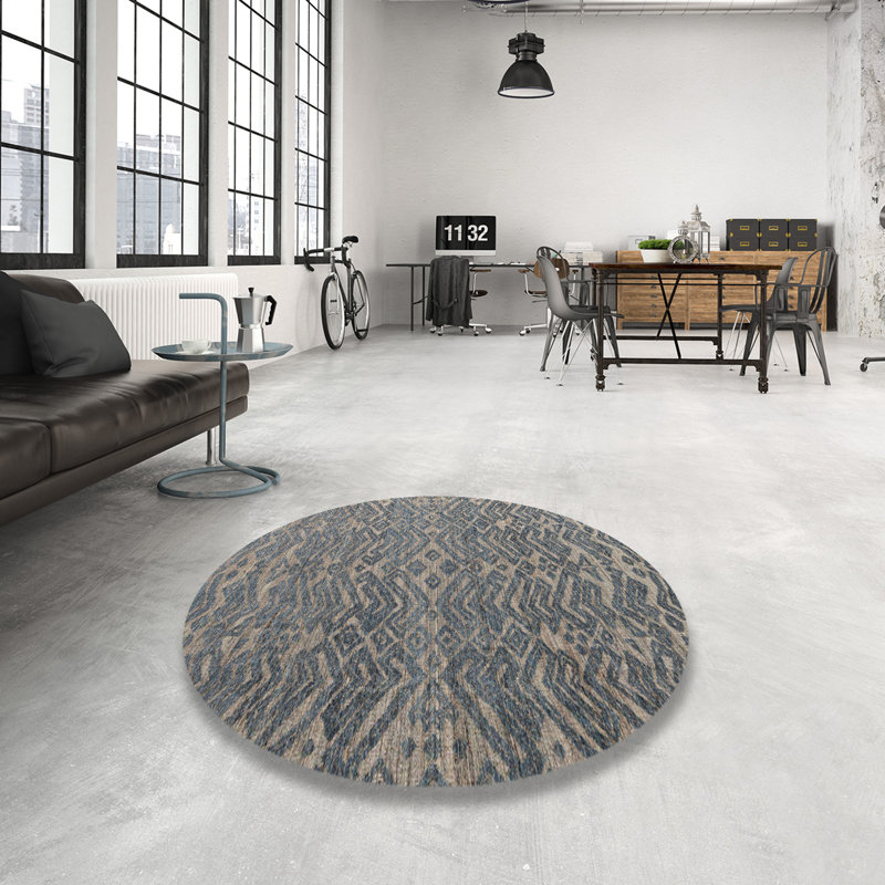 Abstract Indoor Rug, Round 5'
