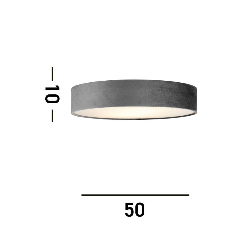 Aiyesha Acrylic Flush Mount, Grey