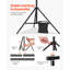 Support de fond de studio photo réglable de 2,6 x 3 m, kit portable avec 2 trépieds, support robuste pour écran de projection, idéal pour studio photo/vidéo et fêtes, notamment les mariages.