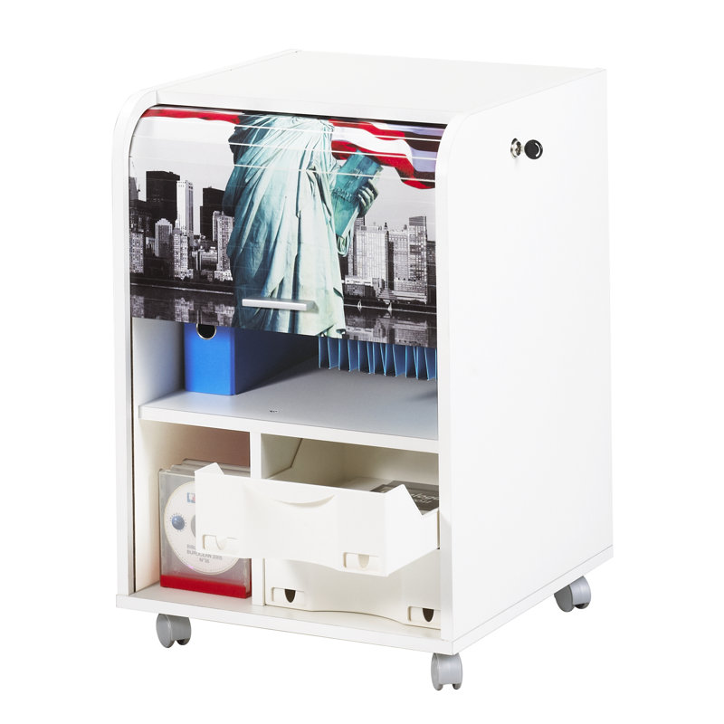 Graziella 1 -Door 2 -Drawer Filing, White