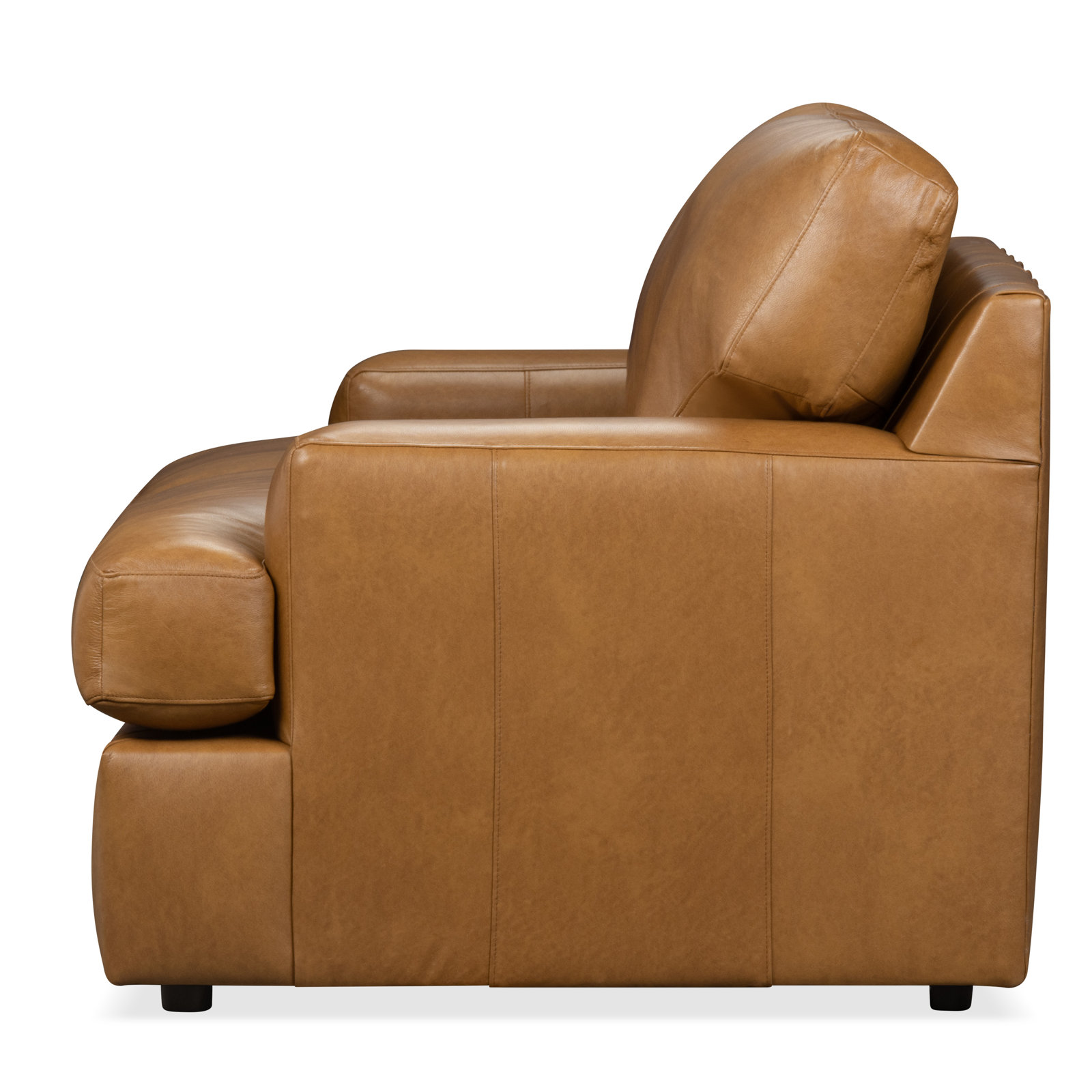 Cleo 84'' Sofa, Steamboat Caramel Genuine Leather