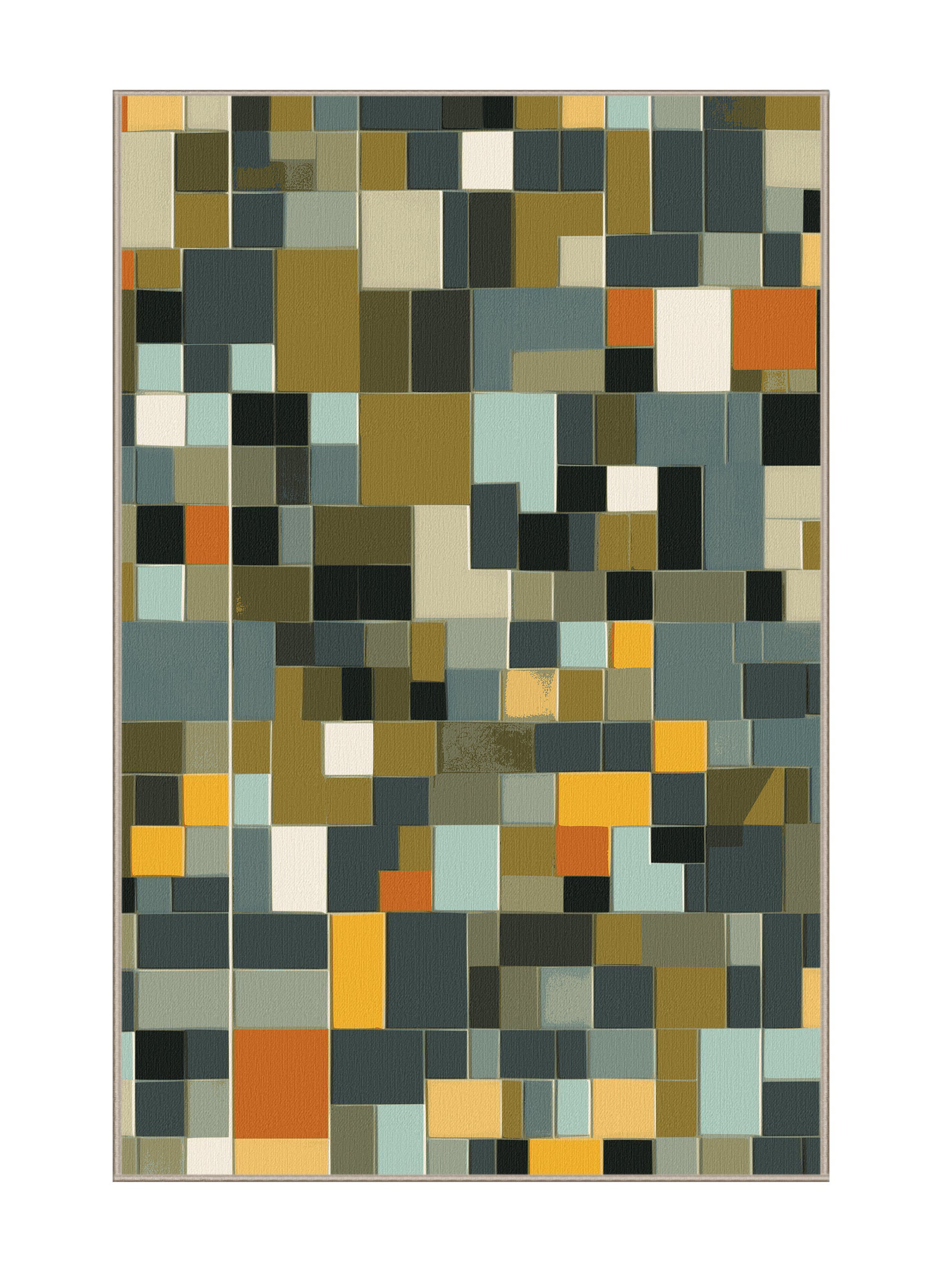 Ebern Designs Earthly Cubes Rug | Wayfair