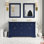 Fossen 60" Double Bathroom Vanity Set with Royal Blue Cabinet and Engineered Marble Countertop