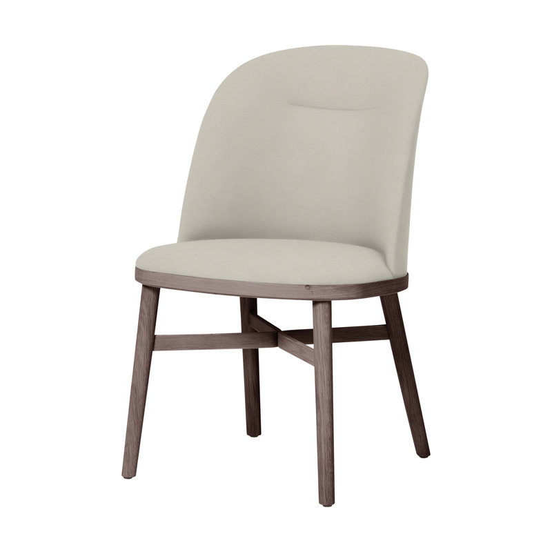 Chaise de salle à manger Bund de Neri & Nu, Chêne naturel, Ivoire Milano 5020