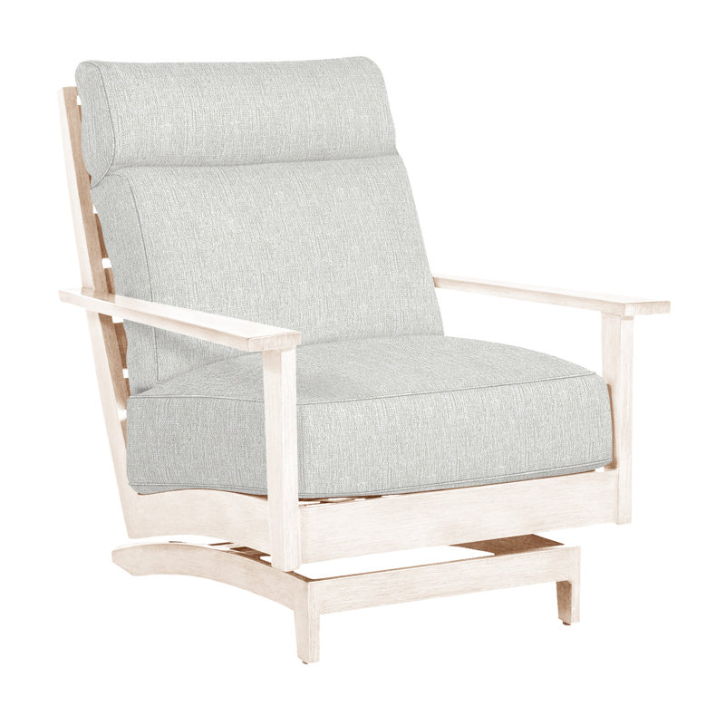 Kennebunkport Patio Lounge Chair with Cushions, Oyster, Welt + Standard fill, Bali Pearl