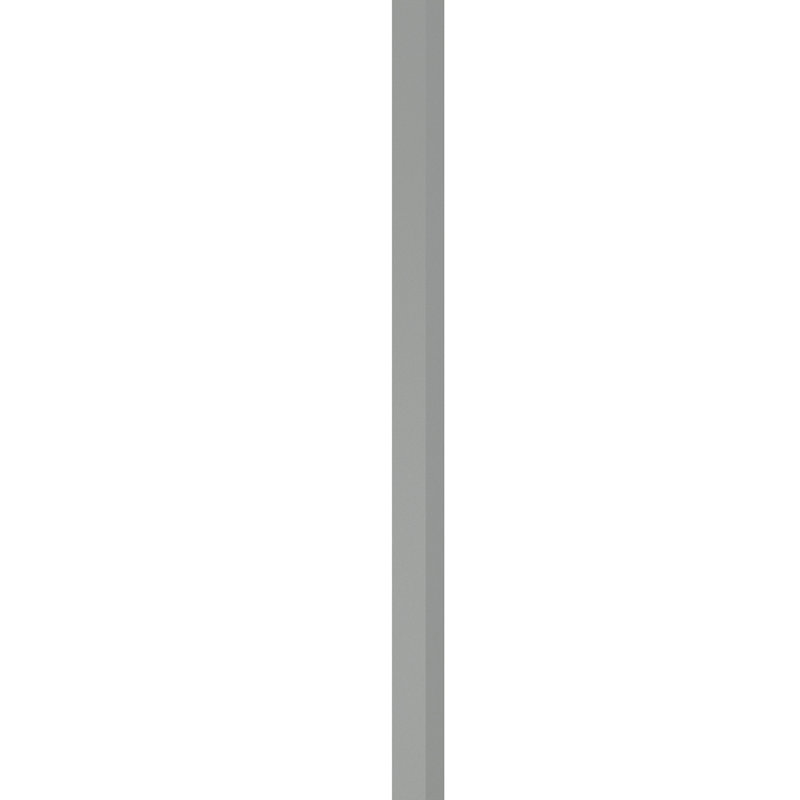 41 po x 1/2 po Balustre carré en métal, gris, Argent argent