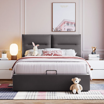 Upholstered Storage Platform Bed
