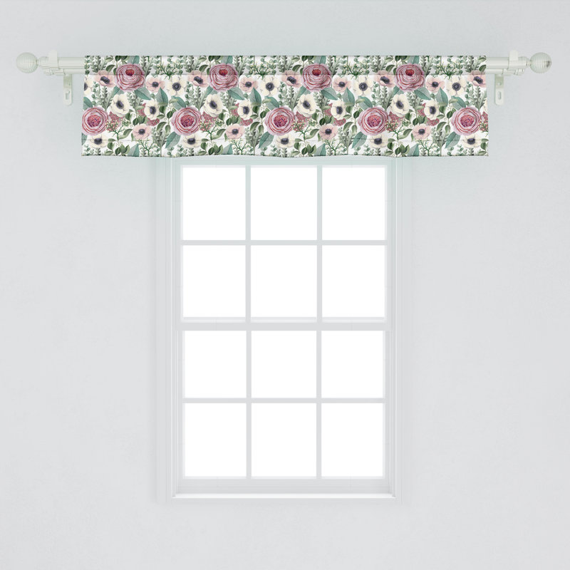 Ensemble de 2 cantonnières roses Ambesonne