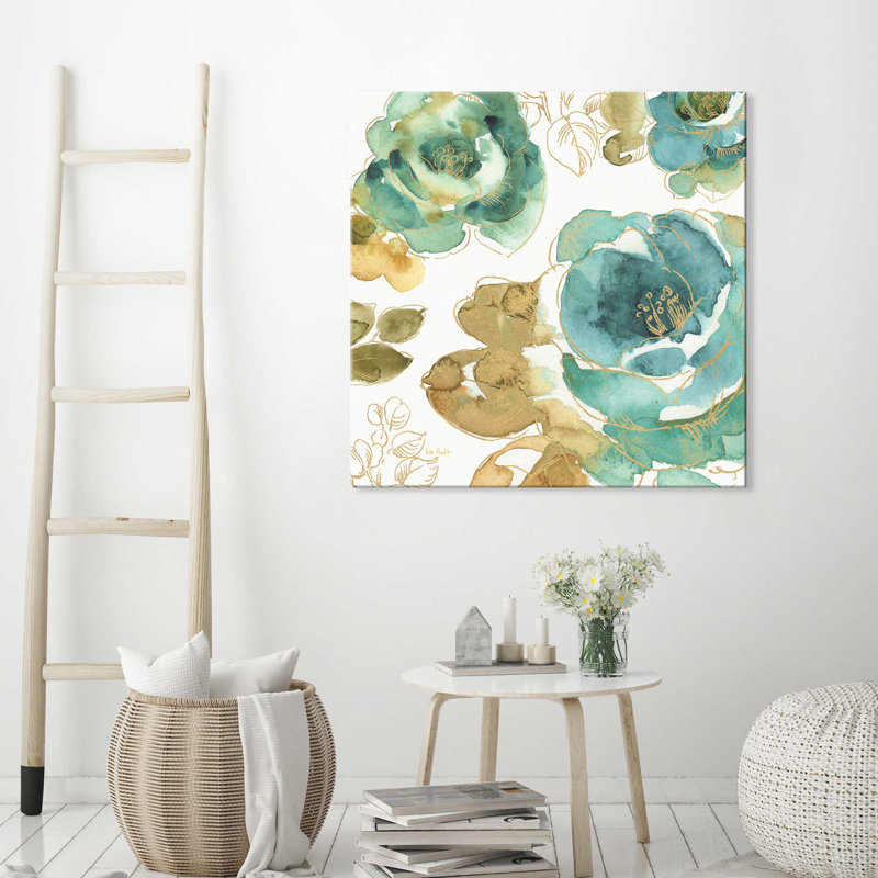 " My Greenhouse Roses III ", 36" H x 36" W x 1.5" D, Wrapped Canvas