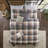 6 Piece Printed Herringbone Quilt Set With Throw Pillows Neutral-108977435