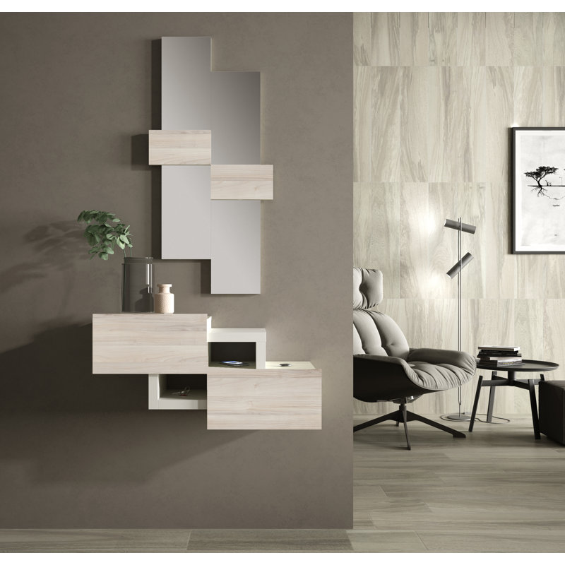 Shoshoni Hall Tree 213.36cm Wide, White/Cream