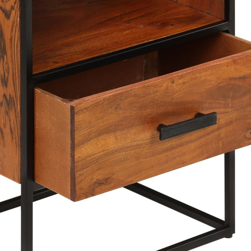 Andrey Solid Wood Frame End Table, Brown