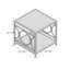 Hamerton Glass Top End Table-1013218579