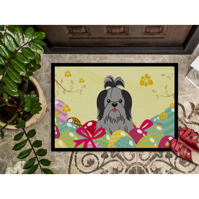 Tzu 27 po x 18 po shih tapis de porte extérieur antidérapant Saroyan