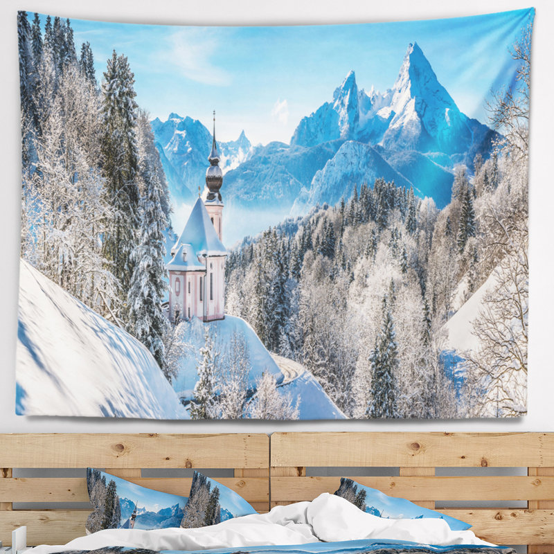 Paysage hivernal dans les Alpes bavaroises, H 32 po x l 39 po
