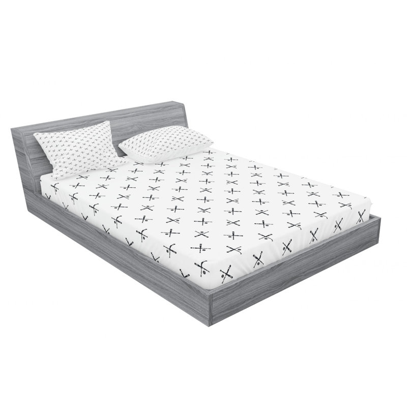 Microfiber Patterned Sheet Set, Queen Sheet Set + Fitted Sheet + 2 Pillowcases