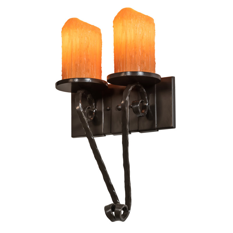 Rustic Lodge Candle Wall Light