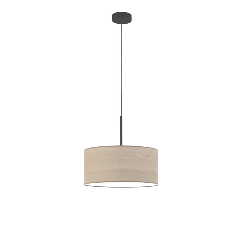 Brason 1 - Light Drum Pendant, Beige, Black