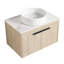 Ensemble de meuble-lavabo moderne 30 po avec lavabo en céramique, meuble-lavabo mural en chêne blanc avec porte à fermeture en douceur-1017120207-1017120210