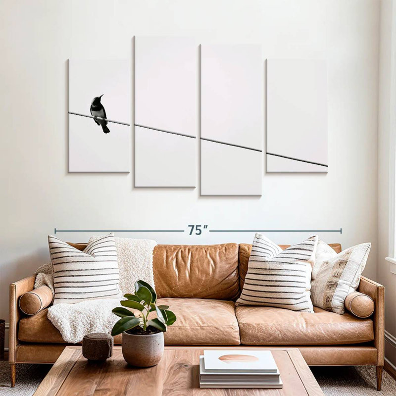 Simple Bird On Wire, H 42 po x l 68 po