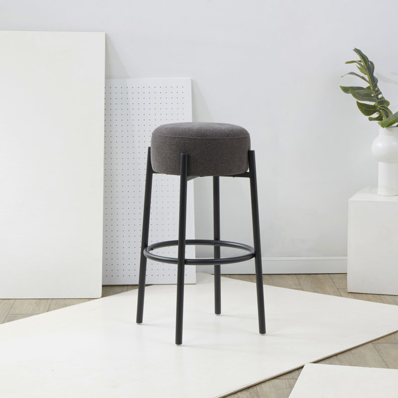 Tabouret Colombe, Tabouret de bar (siège d'une hauteur de 30 po), Boucle - gris anthracite