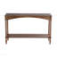 Console de 47 po en bois rustique, pieds en spirale, tablette pour entrée - brun