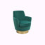 Fauteuil demi-tonneau pivotant, fauteuil d'appoint, fauteuil avec base en acier inoxydable-1600175128-1600175135