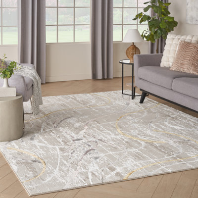 Tapis ivoire / multicolore Glitz