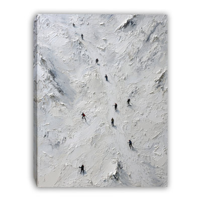 Snowbound Ascent Wrapped Canvas Wall Art