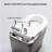 Smart Modern Toilet With Bidet, Auto Flush, Foot Sensor, Heated Seat, Warm Air Dry, Foam , And Adjustable Nozzle Positions - Matte Grey, Porcelain Material Bidet Dryer, Technology, Built In-129731607