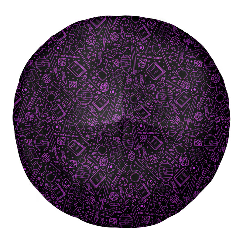 Coussin de sol Katelyn Elizabeth, 26 po x 26 po, Noir / Violet