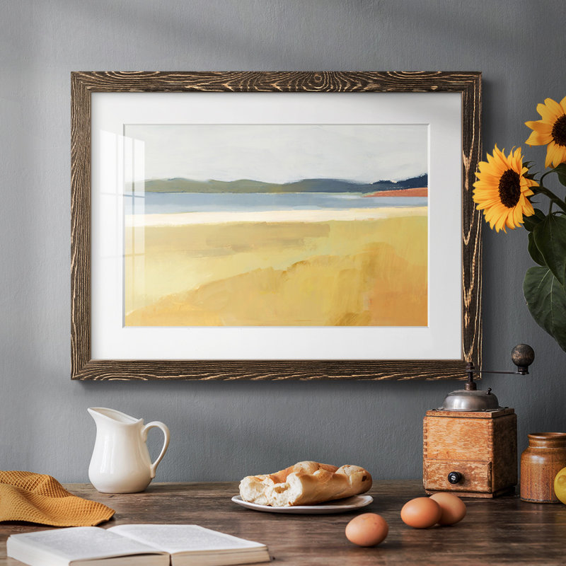 Ocre bord de mer II, H 14 po x l 20 po x P 1,5 po, Noyer