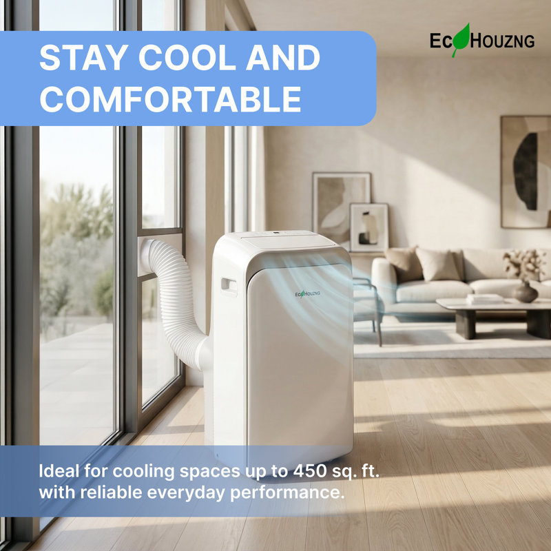 Homevision Technology 14000 BTU Portable Air Conditioner for 450 Square Feet with Heater