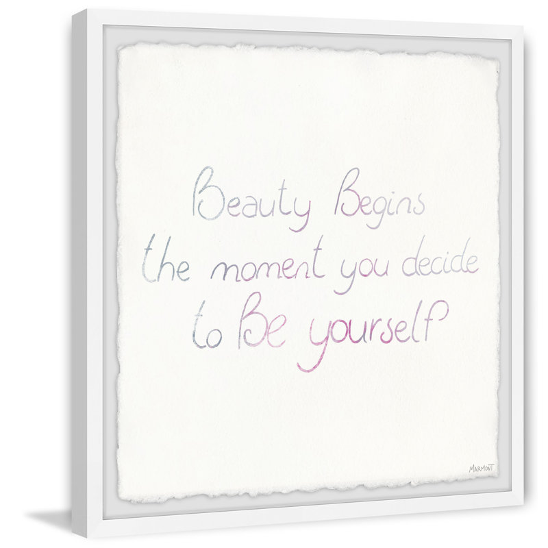 Decide To Be Yourself by Marmont Hill - Single Picture Frame Print, 41 cm H x 41 cm W
