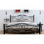 Structure de lit double, lit plateforme en métal avec tête et pied de lit de style parisien, support de lattes robuste, rangement sous le lit, aucun sommier tapissier requis-761235619-726806400