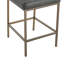Tabouret de comptoir en similicuir avec dossier capitonné à losanges et structure en métal (ensemble de 2)-130166976