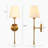 Lidia 1- Light Dimmable 22.4'' H Fabric Classic Shade Wall Sconce