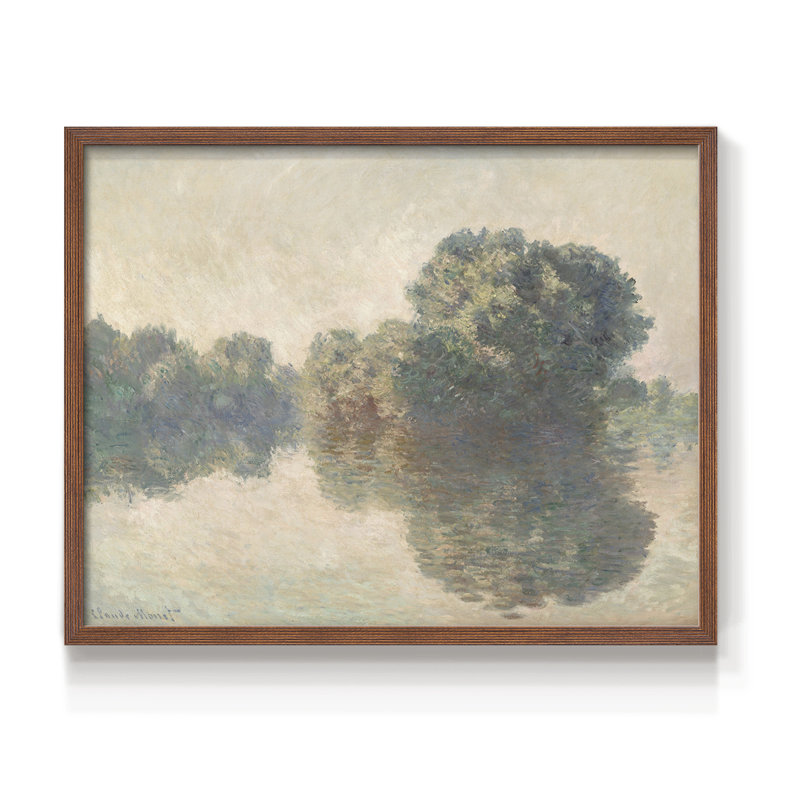 Paysages rétro-Cccxx - reproduction encadrée, H 22 po x l 28 po, Noyer