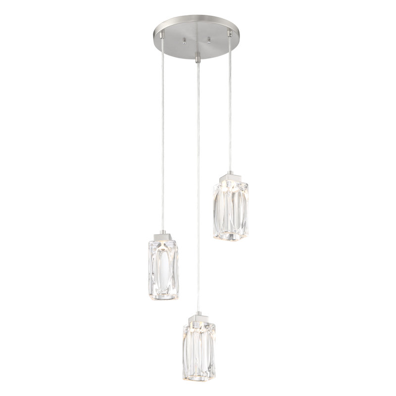 Ender 3 - Light Brushed Nickel LED Cluster Pendant