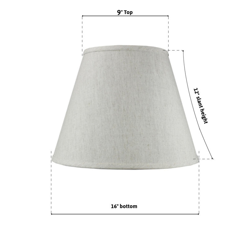 12'' H x 16'' W Linen Empire Lamp Shade, Textured Oatmeal