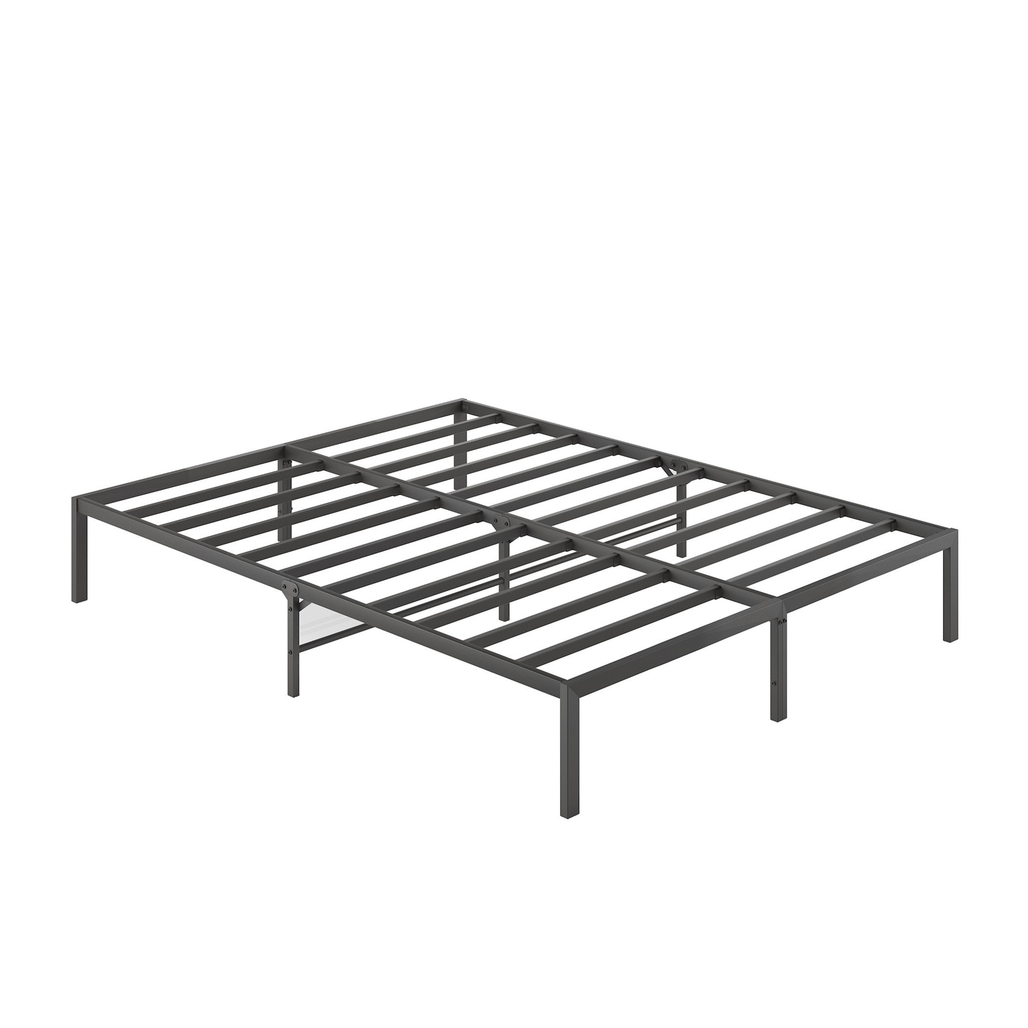 Ebern Designs Sturdy Metal Platform Bed Frame with Extra Storage and ...