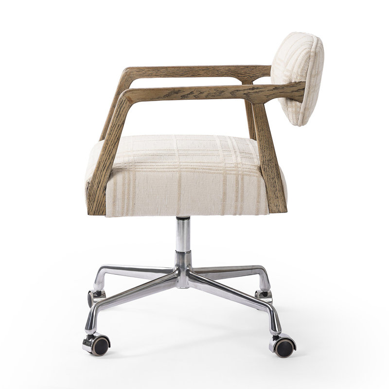 Perci Swivel Task Chair, 100% Polyester, Sheffield Ivory